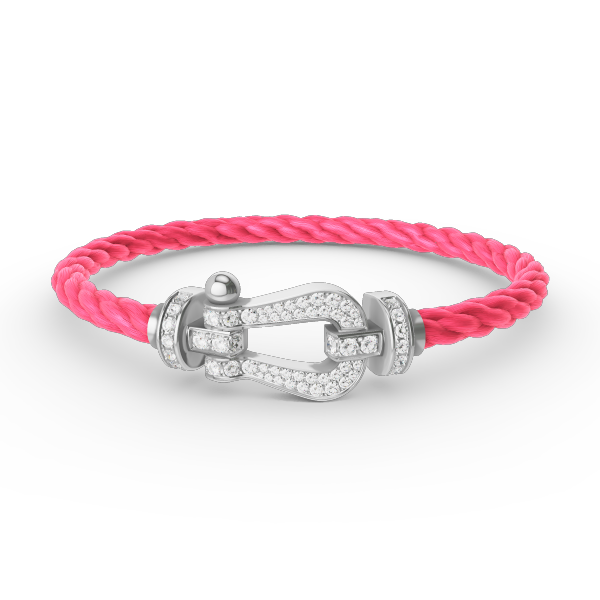 [Vellora-Opalyn]FORCE LARGE HORSESHOE FULL DIAMOND BRACELET SILVER