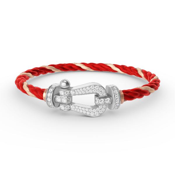 [Vellora-Opalyn]FORCE LARGE HORSESHOE FULL DIAMOND BRACELET SILVER
