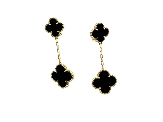 [Vellora-Opalyn]CLOVER 2 MOTIFS  EARRINGS (MULTIPLE CHOICESC