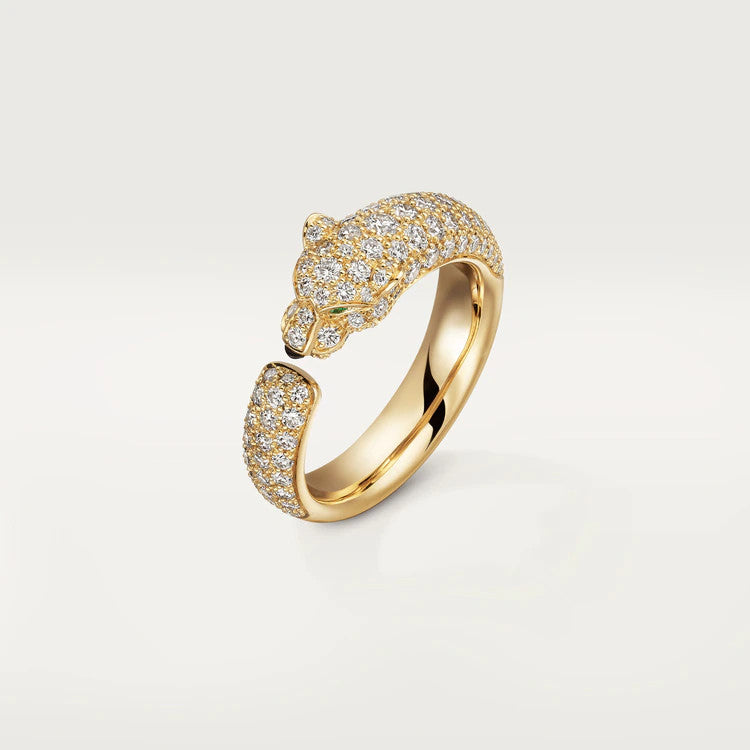 [Vellora-Opalyn]PANTHERE PINK GOLD DIAMOND RING