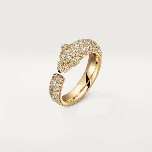 [Vellora-Opalyn]PANTHERE PINK GOLD DIAMOND RING