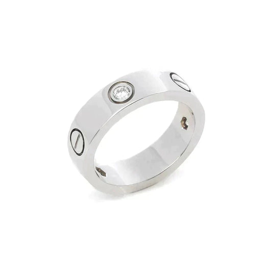 [Vellora-Opalyn]LOVE RING 5.5MM 3 DIAMONDS SILVER