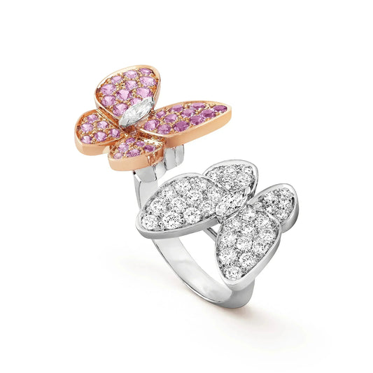 [Vellora-Opalyn]TWIN BUTTERFLY DIAMOND RING