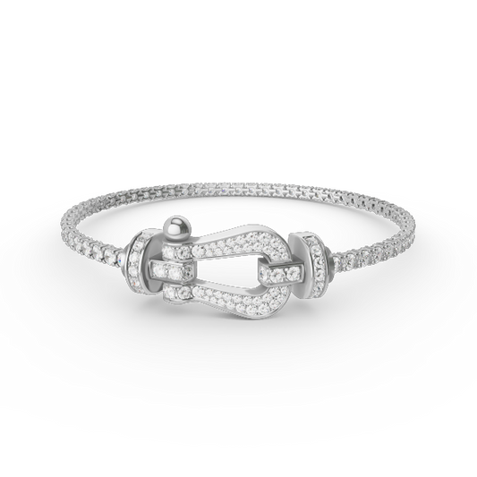 [Vellora-Opalyn]FORCE  LARGE HORSESHOE FULL DIAMOND TENNIS BRACELET